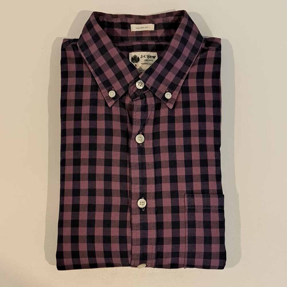 J. Crew Men's Small Tailored Fit Long Sleeve Button Down Shirt Style #51382 - Picture 6 of 13